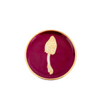 Prato Porcelana Purpura Cogumelo Dourado - Fancy