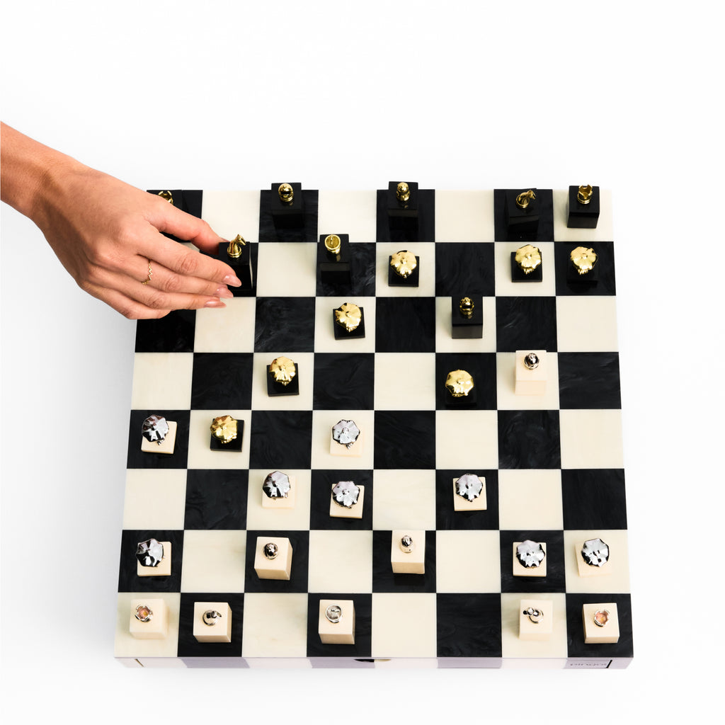 Tabuleiro La Nuit Bleu - Xadrez/Dama